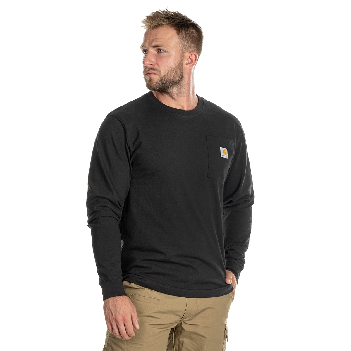 Carhartt - Heavyweight Longsleeve Pocket - Langarmshirt - Black