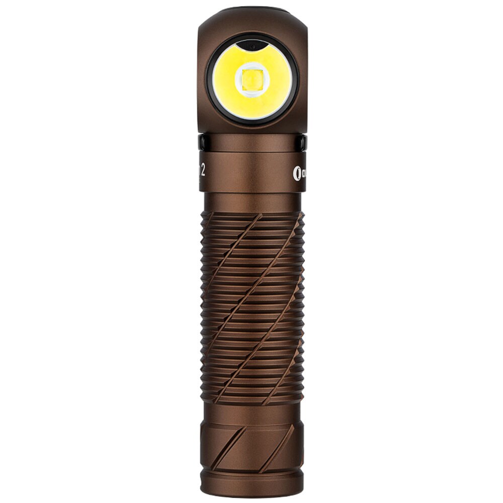 Olight - Perun 2 Cool White Kit Desert Tan - Stirn- und Winkeltaschenlampe mit Stirnband - 2500 Lumen