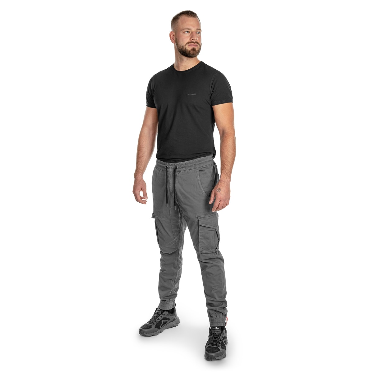 Alpha Industries - Cotton Twill Jogger Hose - Grey/Black