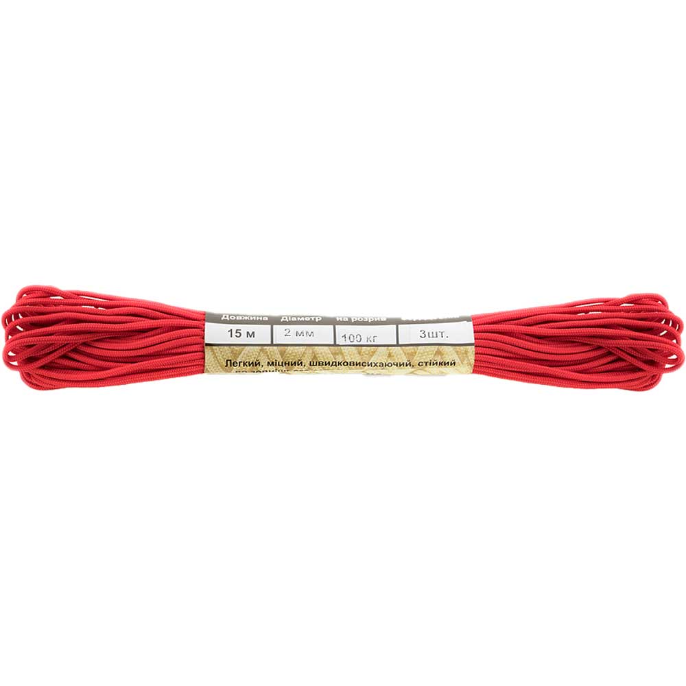 M-Tac - Minicord - Fallschirmschnur 15 m - Red