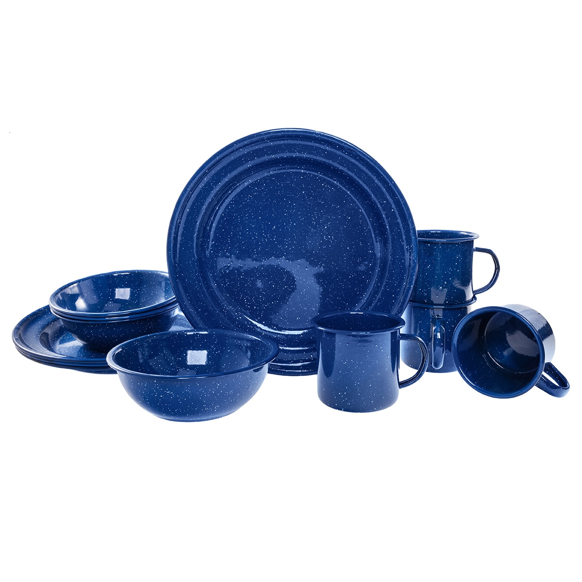 Mil-Tec - Reisegeschirr-Set - Western Blue - 12 Stück