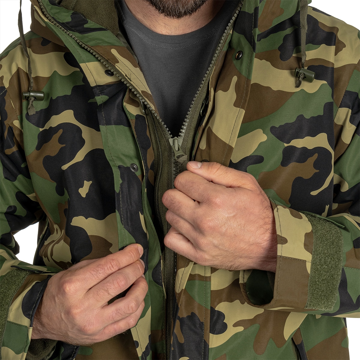 Mil-Tec - ECWCS Wet Weather Gen.II - Jacke mit Unterfutter - Woodland