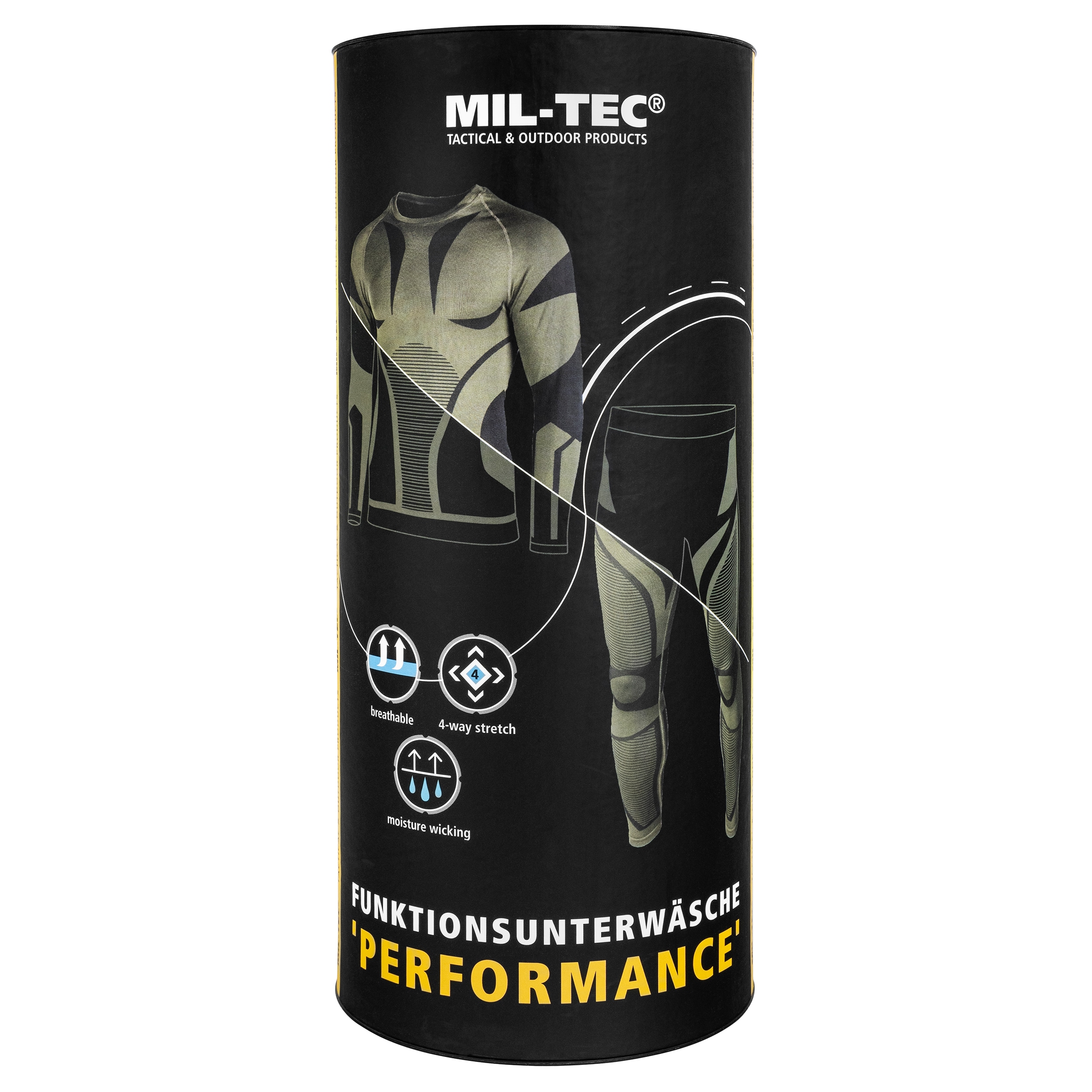 Mil-Tec - 4-Way Stretch Performance - Thermo-Unterwäsche - Black