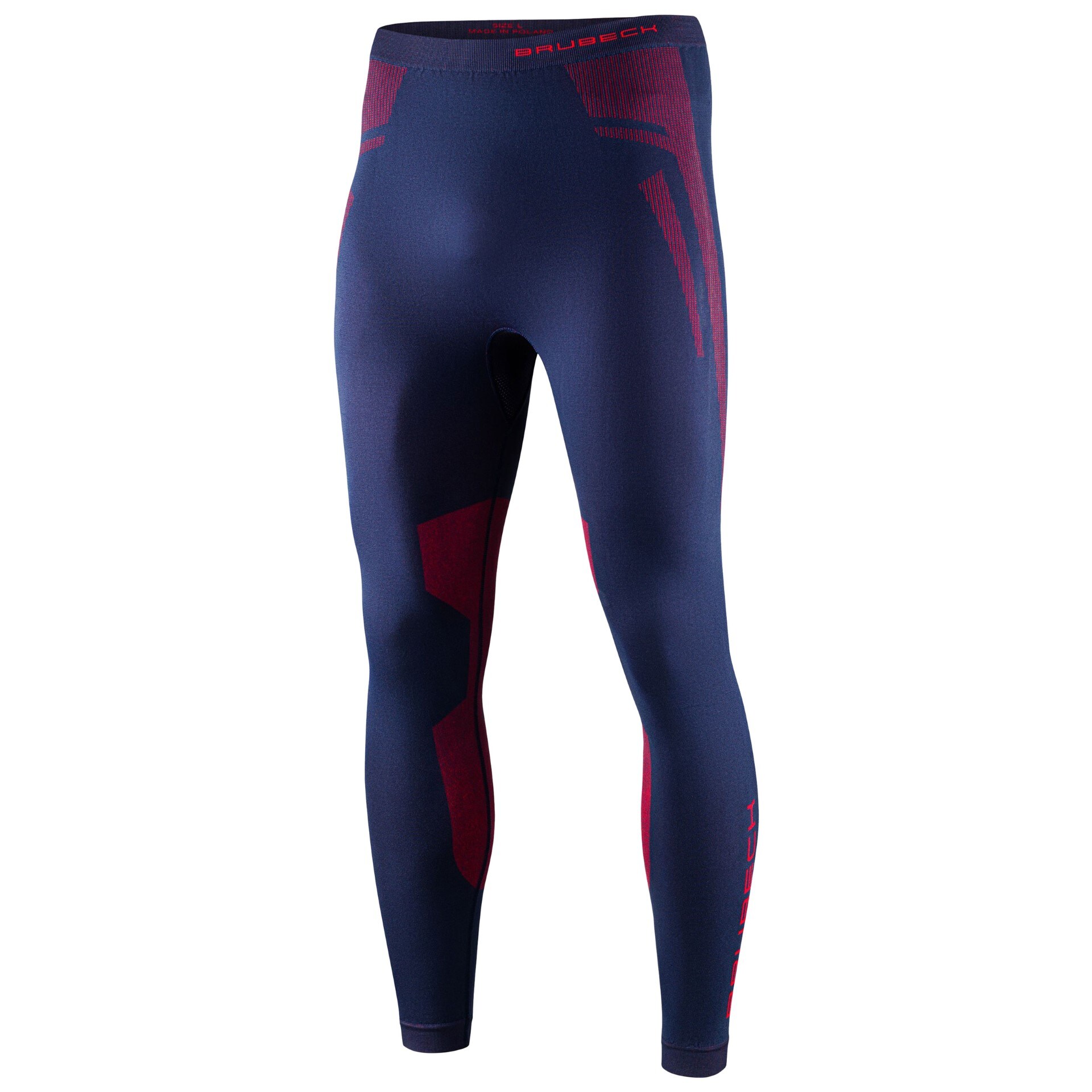 Brubeck - Dry - Herren Thermoaktive-Leggings - marineblau/rot