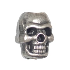 M-Tac - Skull - Perle in Form eines Totenkopfs - Metal Brushed