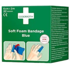 Cederroth - Soft Foam Bandage Blue - Selbstklebender Verband 6 cm x 2 m