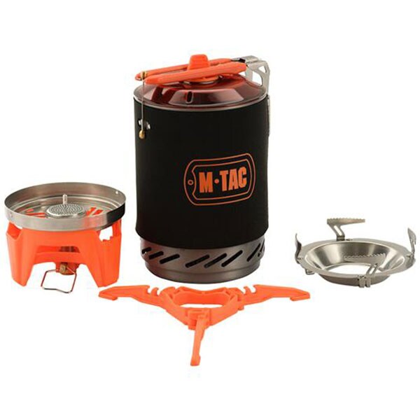 M-Tac - Campingkocher mit Topf - Black