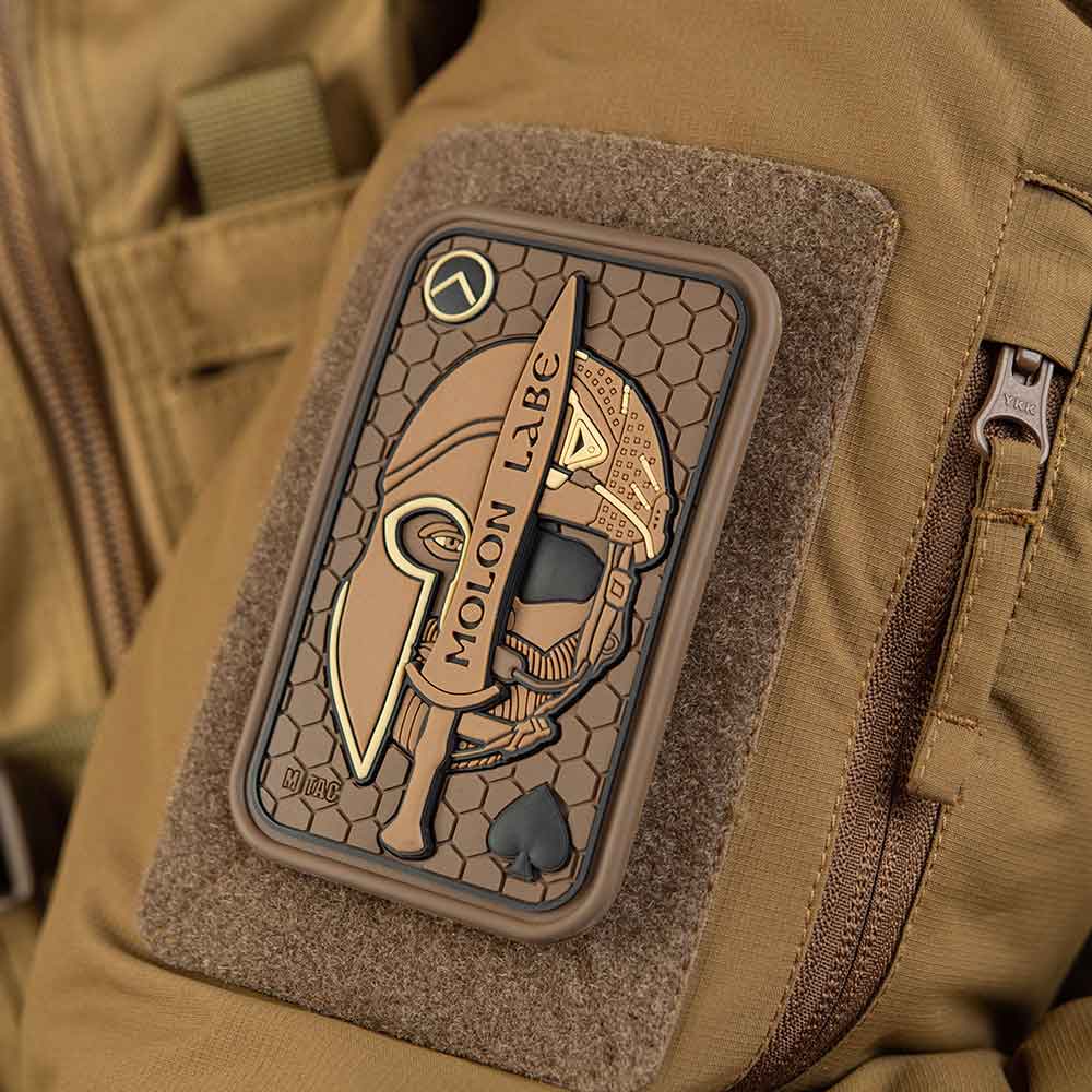 M-Tac - Molon Labe PVC - Aufnäher - Coyote