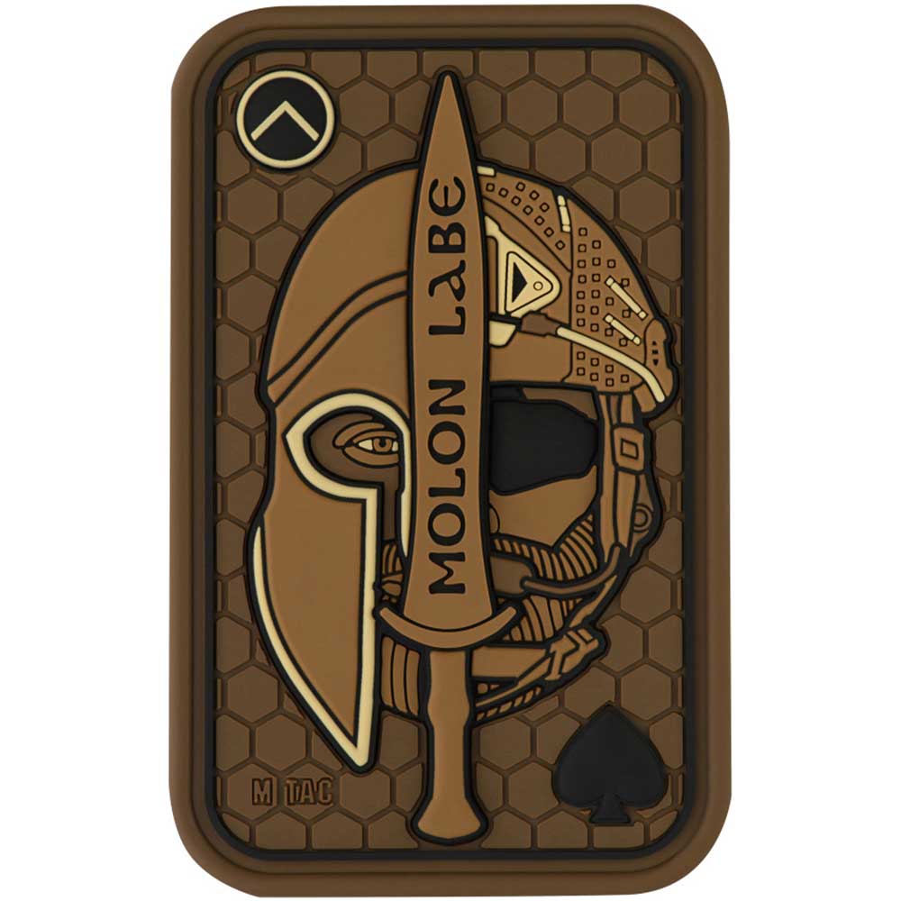 M-Tac - Molon Labe PVC - Aufnäher - Coyote