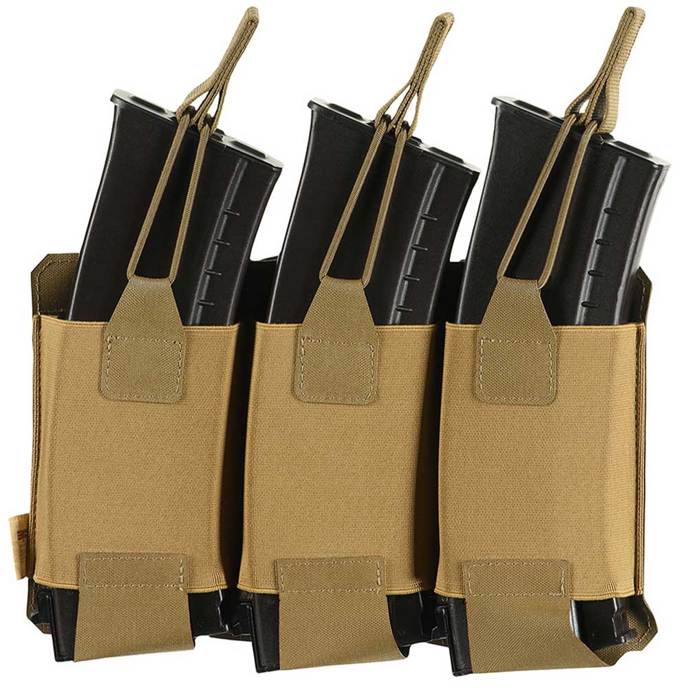 M-Tac - Elite Laser Cut Flexible Magazintasche für 3 Gewehrmagazine - Coyote