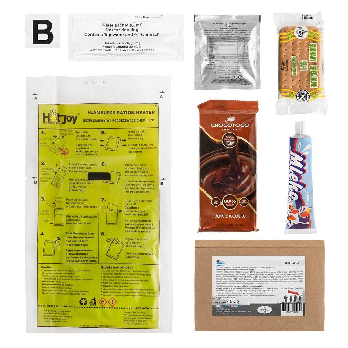 Arpol - Individuelle Kampfverpflegung - Schweinebug mit Reis, Bogrács