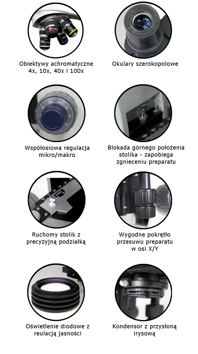 Delta Optical - Genetic Pro Trino - Mikroskop mit wiederaufladbarer Batterie