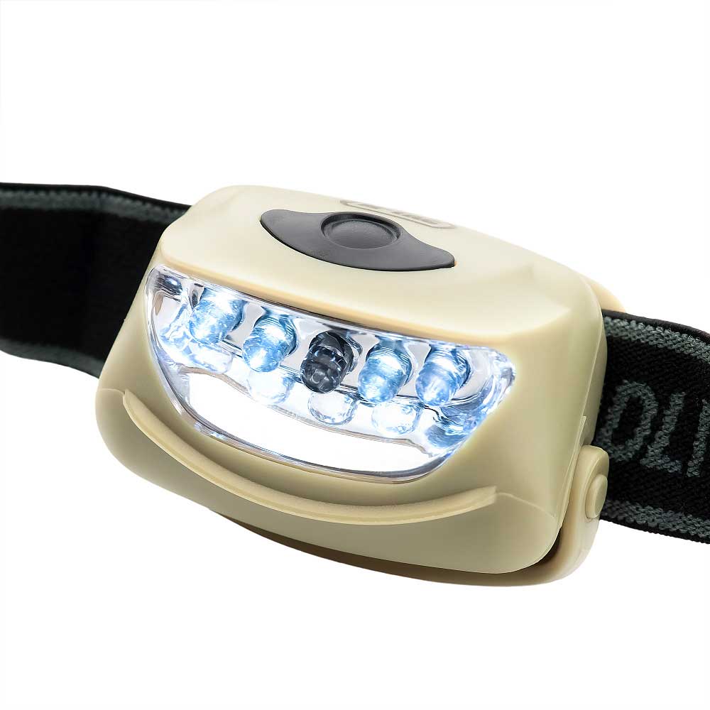 M-Tac - 4+1 LED-Stirnlampe 18 Lumen - Khaki