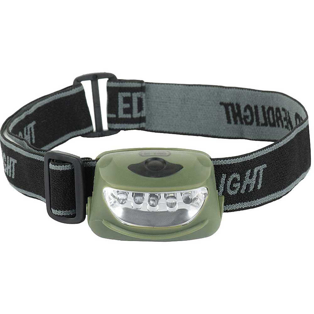 M-Tac - 4+1 LED-Stirnlampe 18 Lumen - Olive