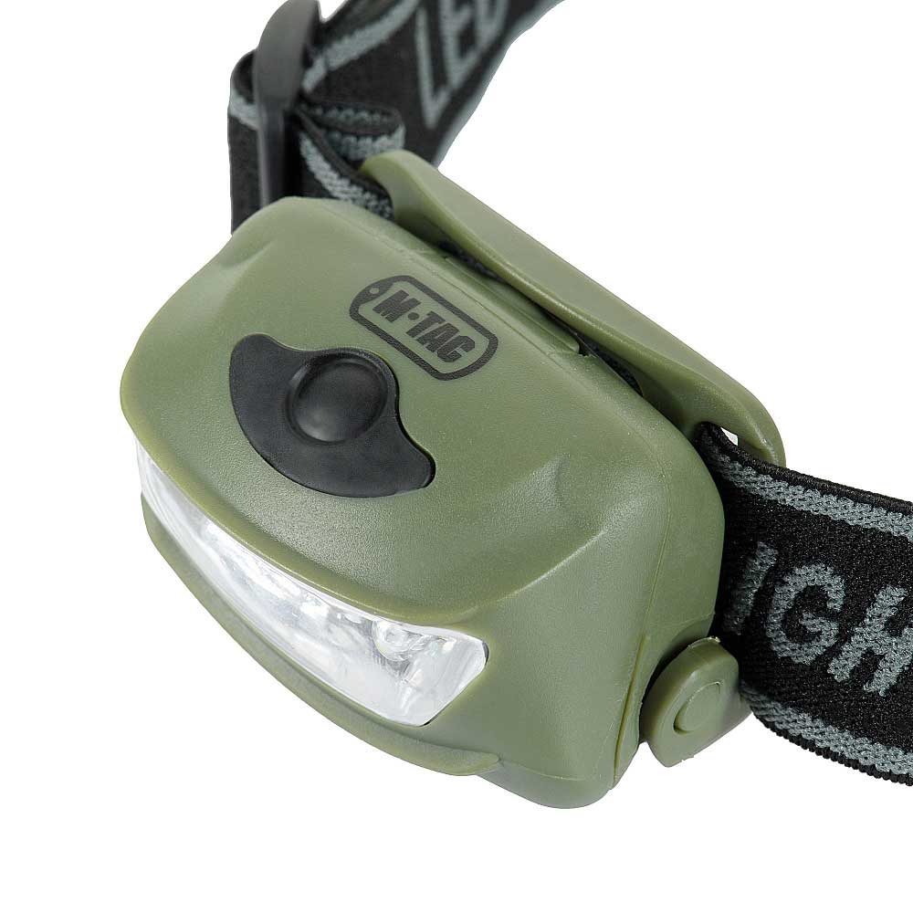 M-Tac - 4+1 LED-Stirnlampe 18 Lumen - Olive