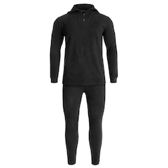 Mil-Tec - Unterwäsche aus Fleece mit Reißverschluss - Set - Black