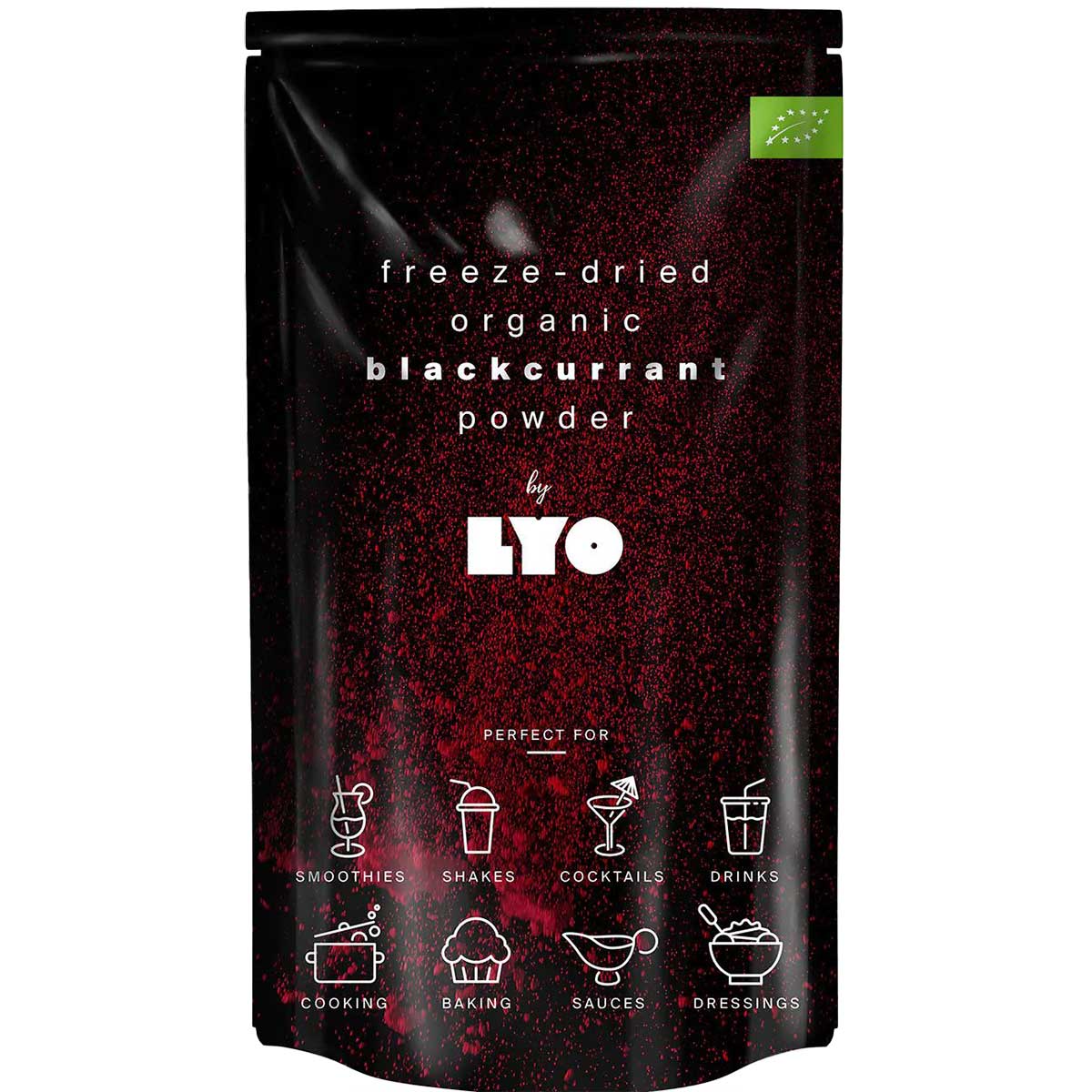 LYOFOOD - Gefriergetrocknete Lebensmittel - Bio Schwarzes Johannisbeerpulver 50 g - Bio