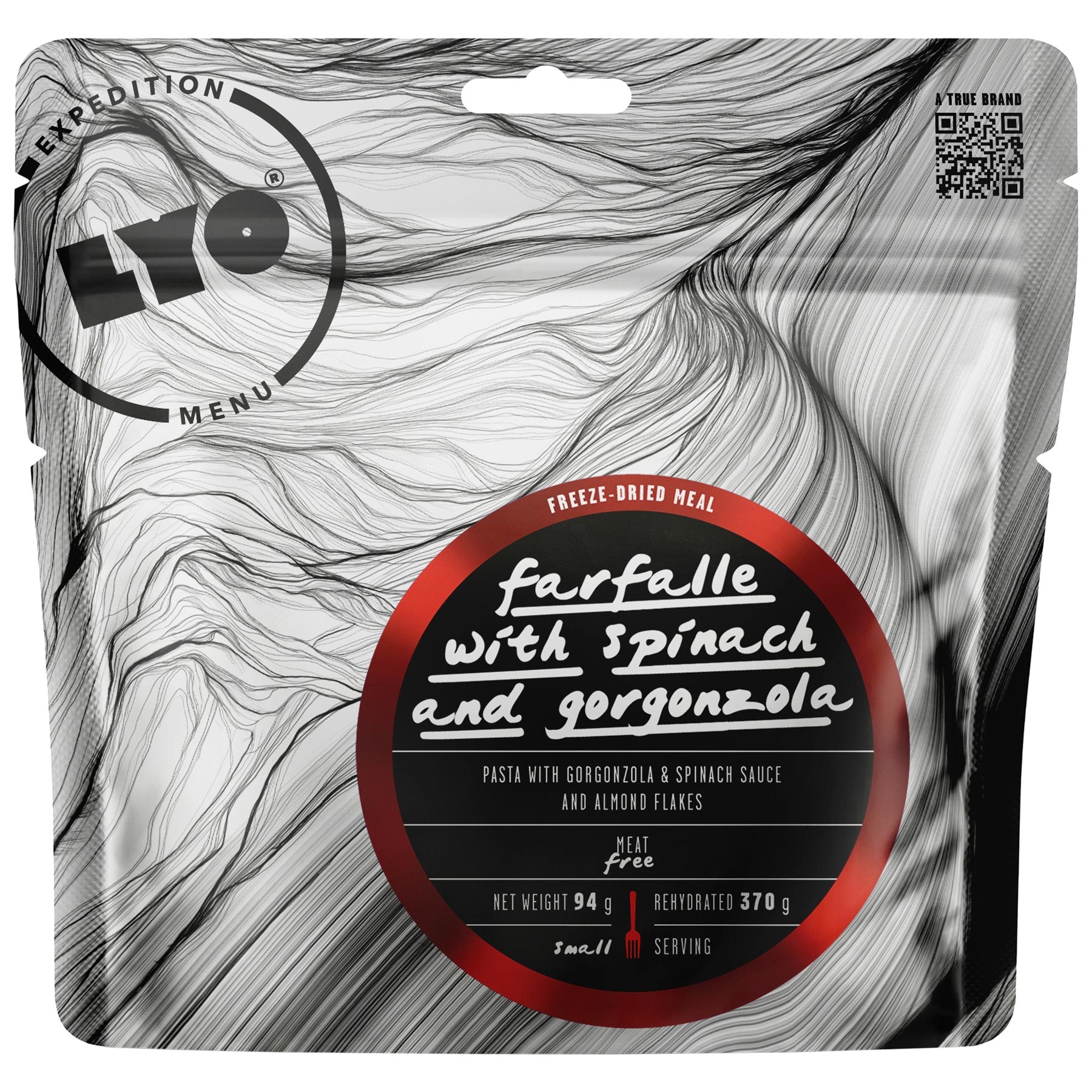 LYOFOOD - Gefriergetrocknete Lebensmittel - Farfalle in Spinat-Käse-Soße 370 g