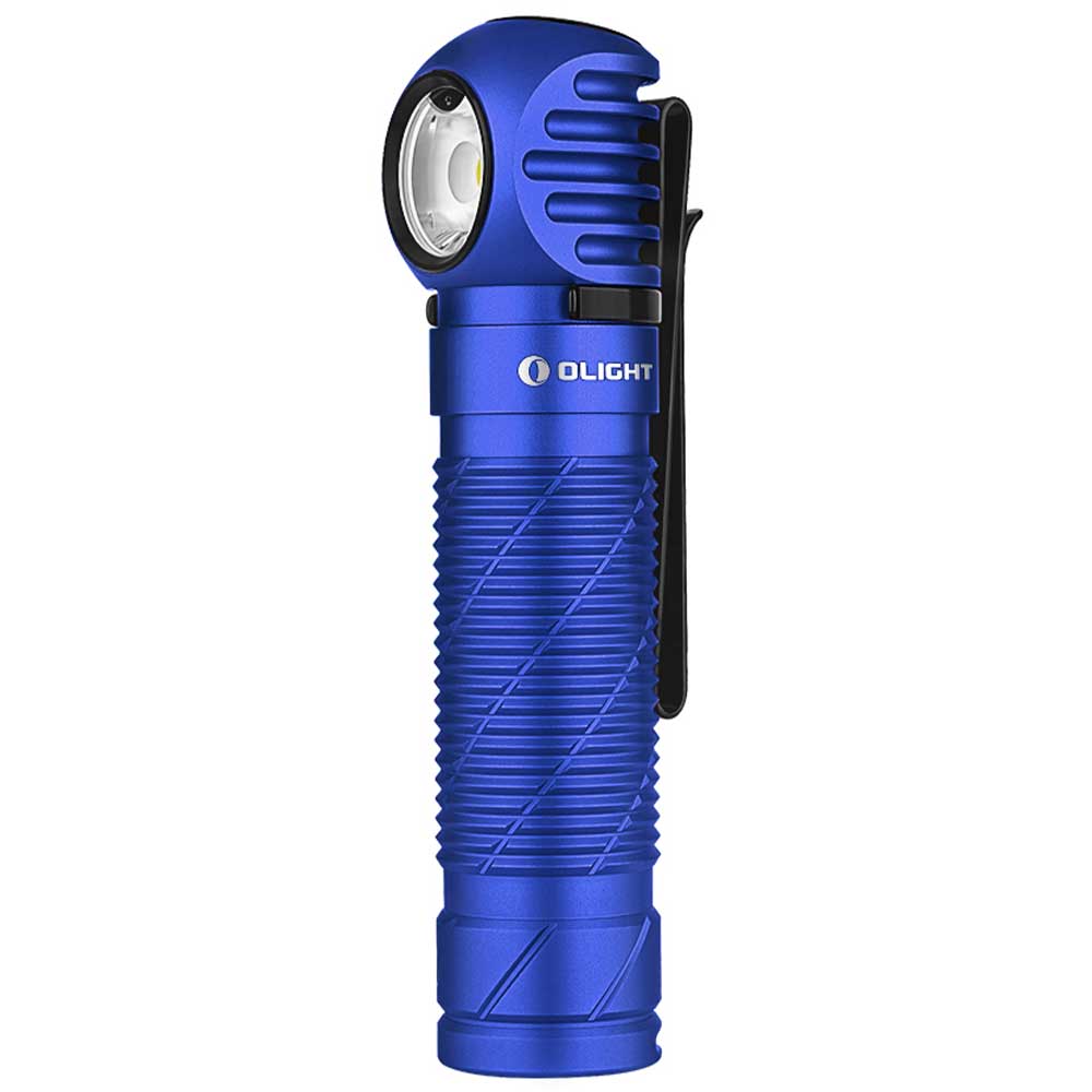 Olight - Perun 2 Cool White Kit - Stirn- und Winkeltaschenlampe mit Kopfband 2500 Lumen - Blue