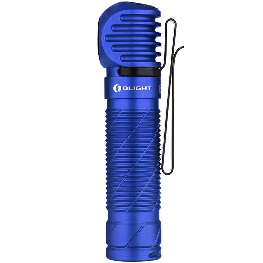 Olight - Perun 2 Cool White Kit - Stirn- und Winkeltaschenlampe mit Kopfband 2500 Lumen - Blue