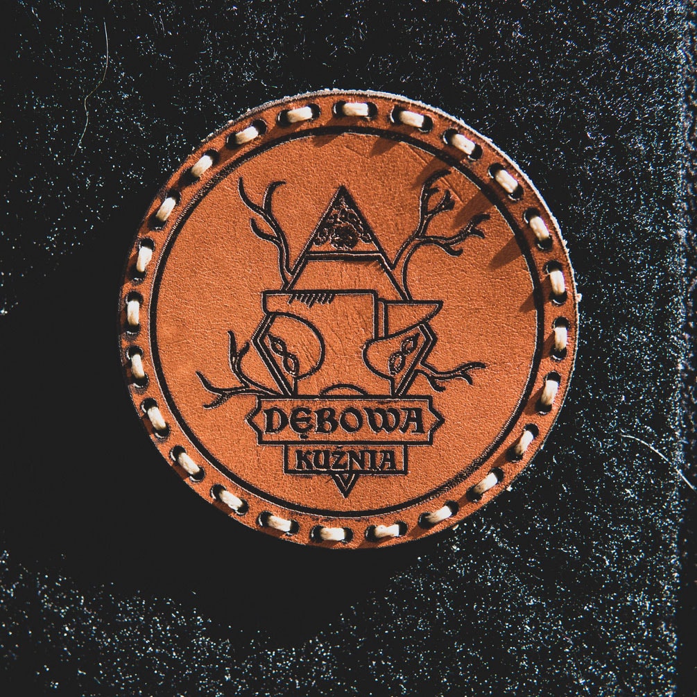 Tigerwood - ''Dębowa Kuźnia'' - Lederaufnäher - Light Brown