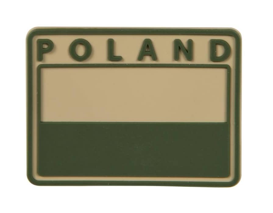 Helicon - Velcro Polnische Flagge PVC - Emblem - Abgeschreckt - Khaki