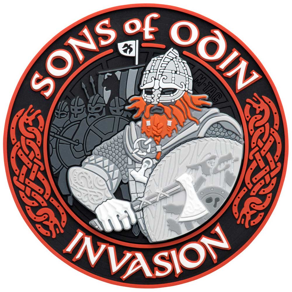 M-Tac - Sons of Odin - 3D-Aufnäher PVC - Red/Black