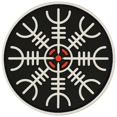 M-Tac - Helm des Schreckens - 3D Aufnäher mit Velcro-Klett - PVC - Black-White