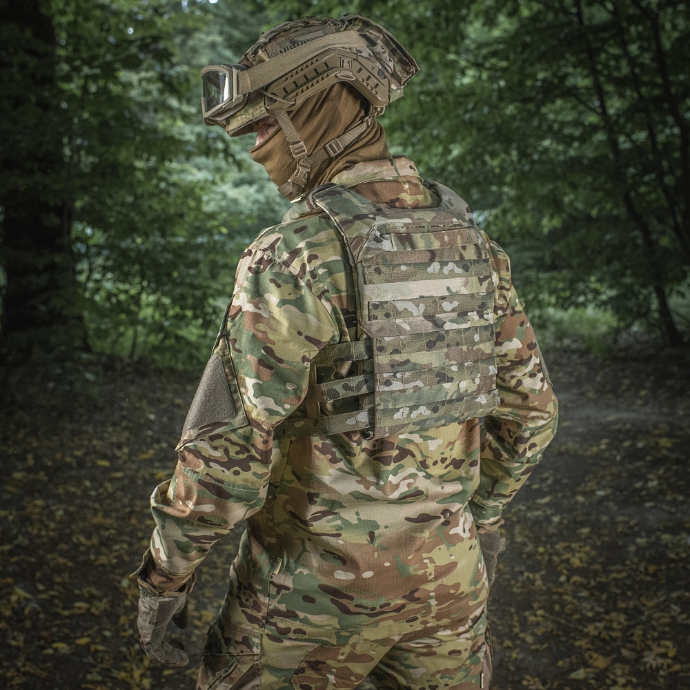 M-Tac - Plate Carrier Cuirass QRS - Taktische Schutzweste mit Taschen für Ballistische Einlagen S/M-Größe - Multicam