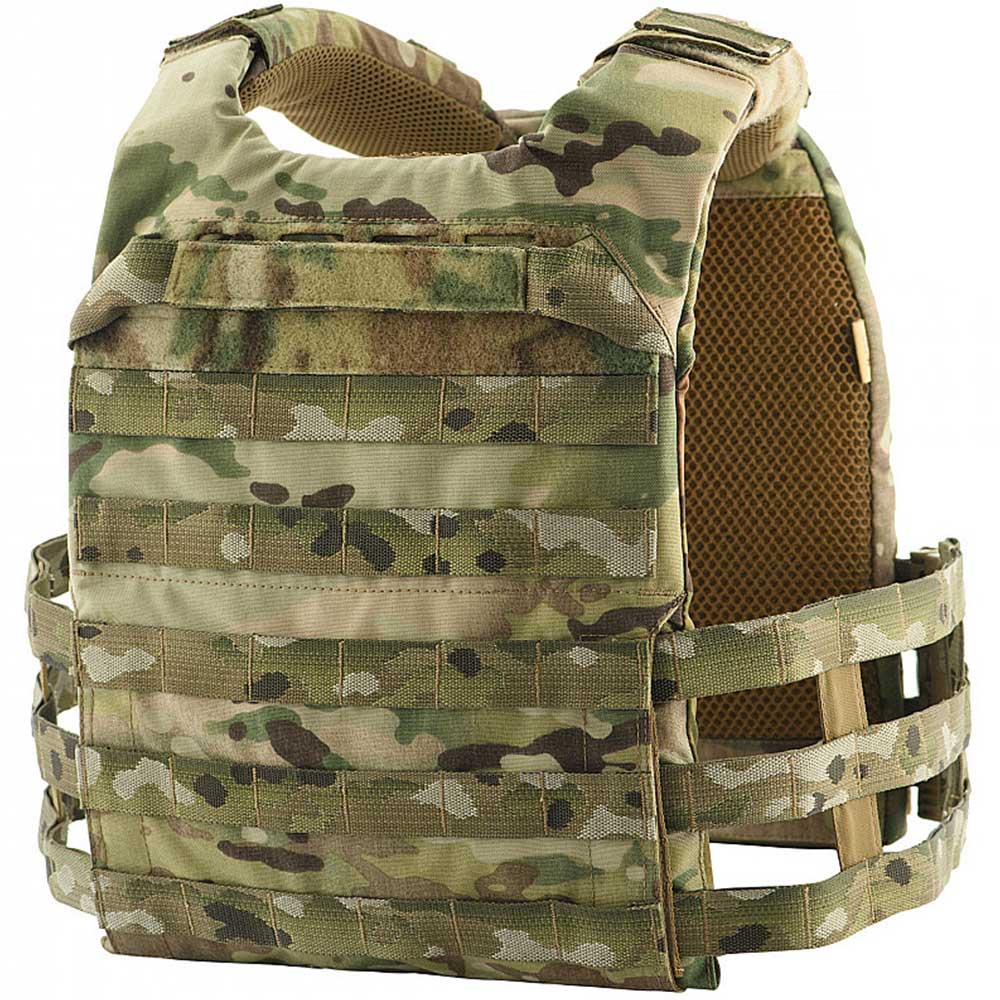 M-Tac - Plate Carrier Cuirass QRS - Taktische Schutzweste mit Taschen für Ballistische Einlagen S/M-Größe - Multicam