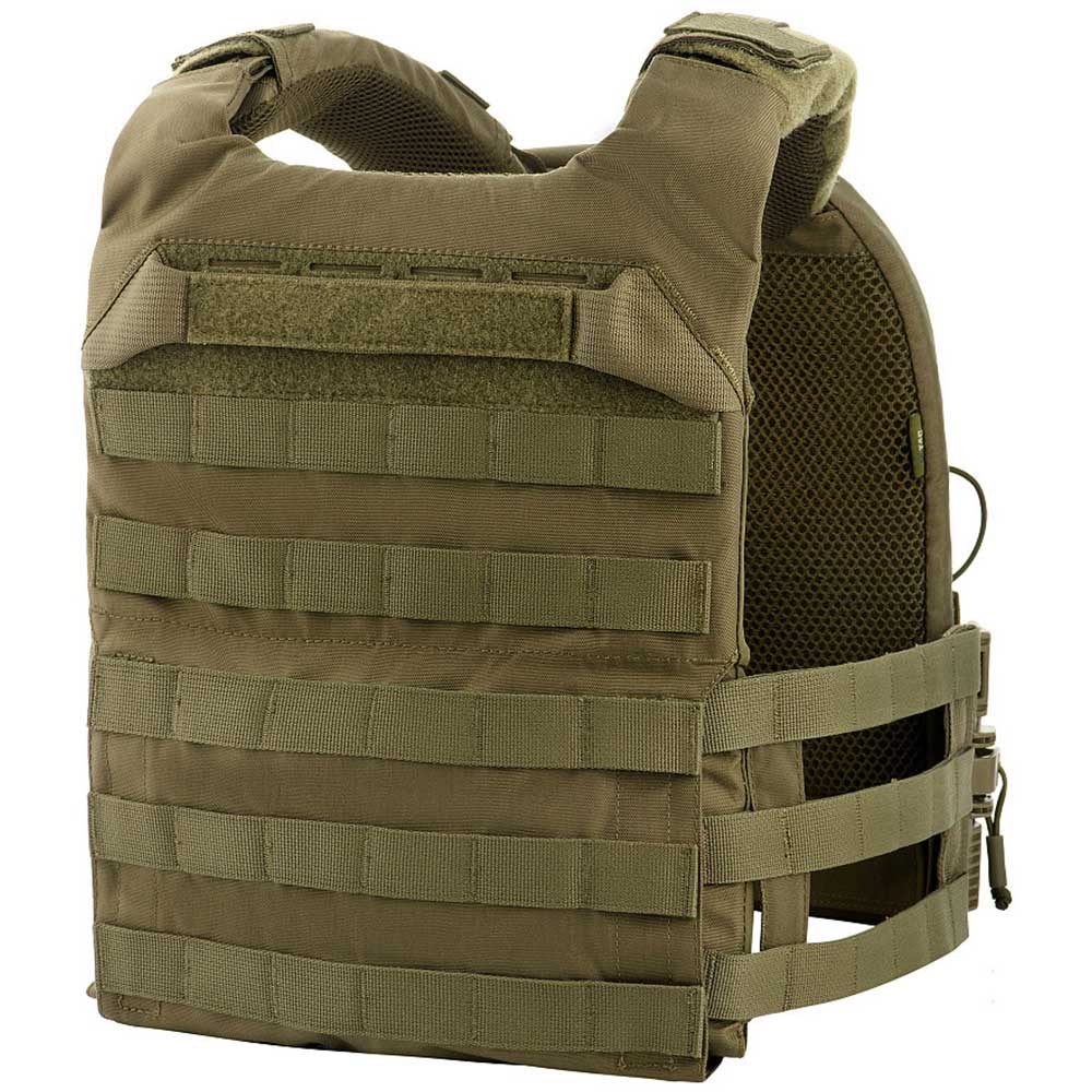 M-Tac - Plate Carrier Cuirass QRS - Taktische Schutzweste mit Taschen für Ballistische Einlagen S/M-Größe - Ranger Green