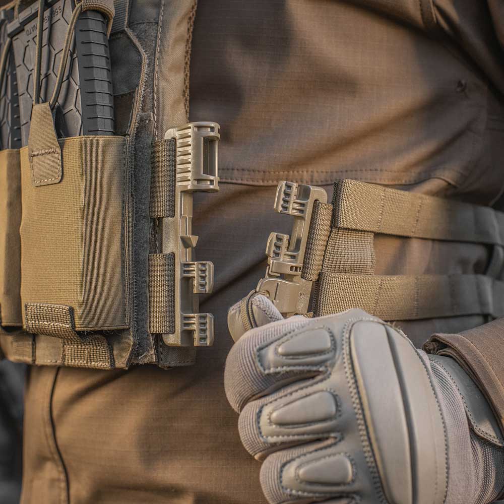 M-Tac - Plate Carrier Cuirass QRS - Taktische Schutzweste mit Taschen für Ballistische Einlagen L/XL-Größe - Coyote