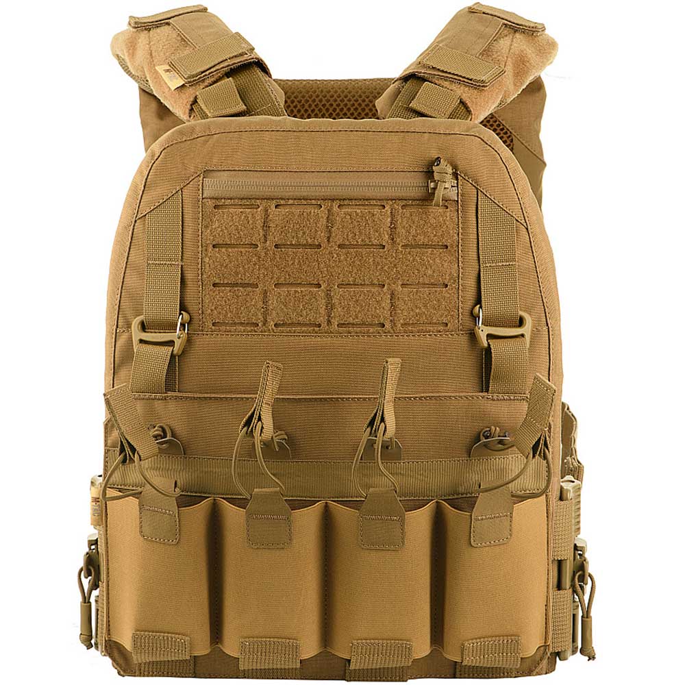 M-Tac - Plate Carrier Cuirass QRS - Taktische Schutzweste mit Taschen für Ballistische Einlagen L/XL-Größe - Coyote