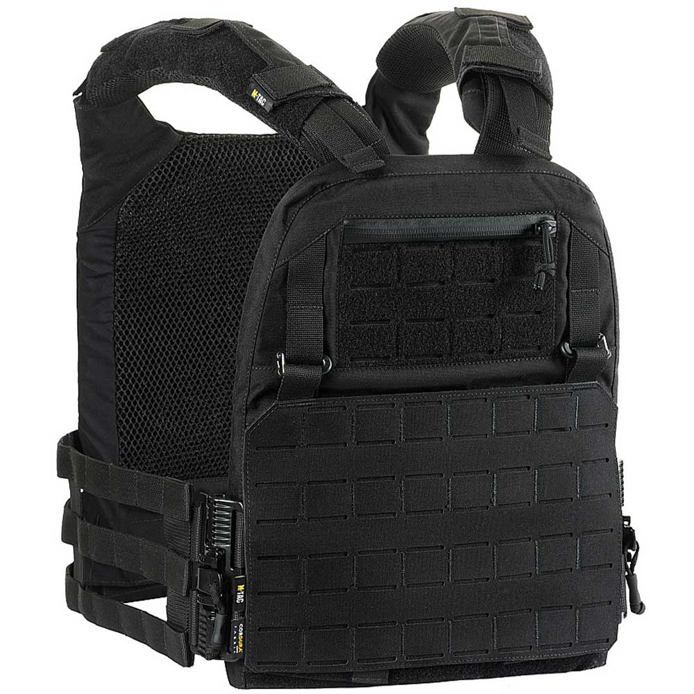 M-Tac - Plate Carrier Cuirass QRS Gen. II - Taktische Schutzweste mit Taschen für Ballistische Einlagen L/XL-Größe - Black