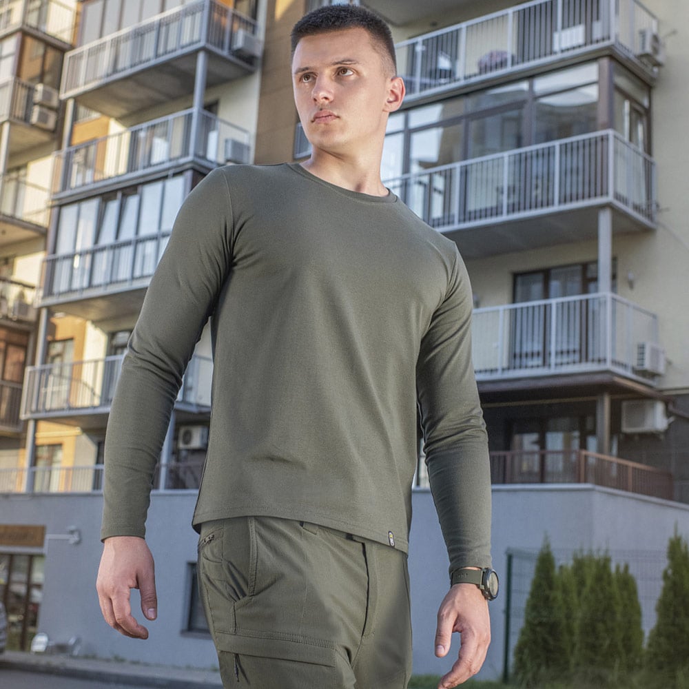 M-Tac - 93/7 Langarmshirt - Army Olive