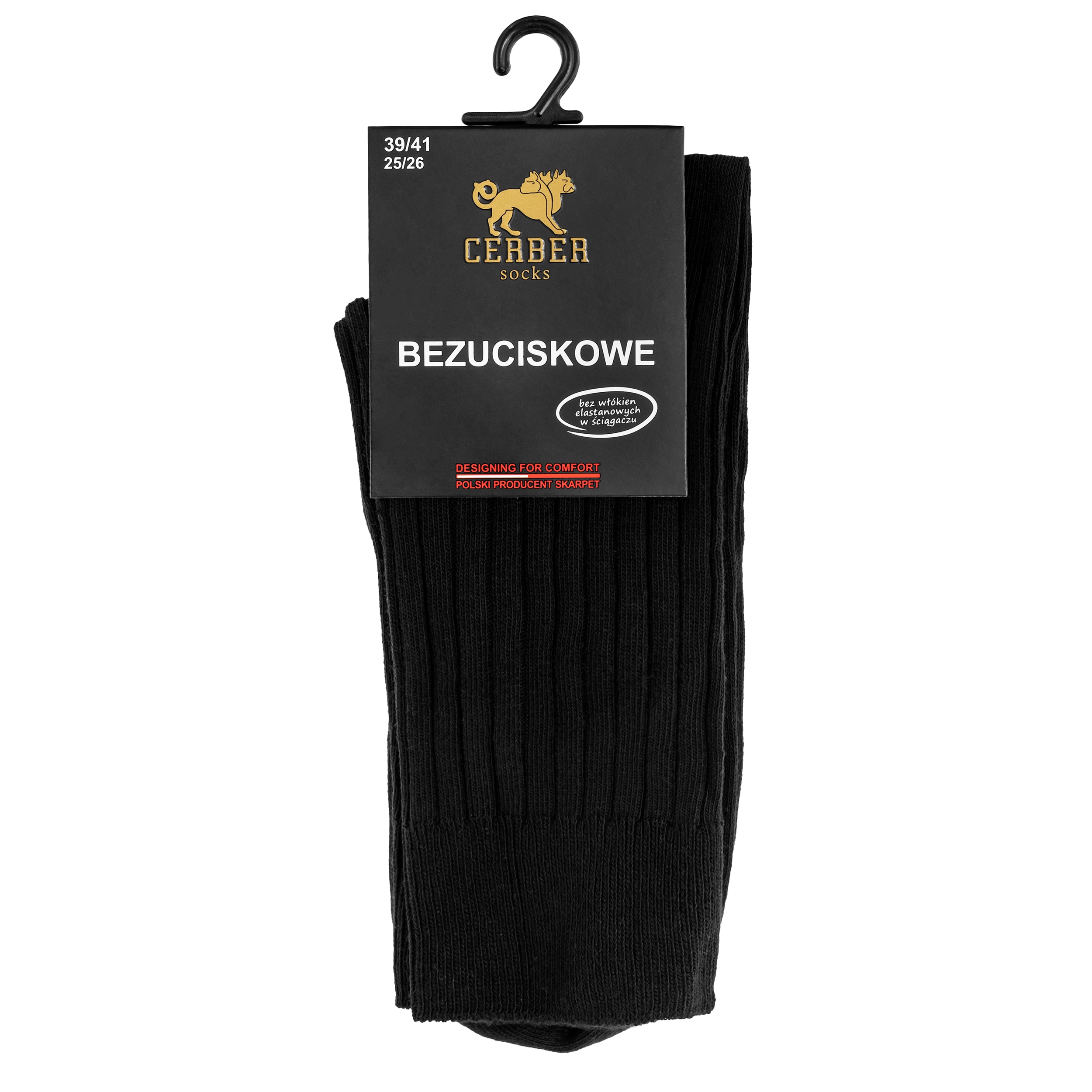 Cerber - Comfort Line - Drucklose Sommersocken - Schwarz