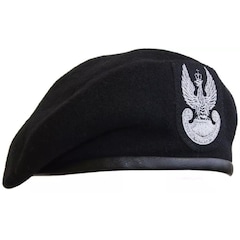Barett der polnischen Armee - Gepresst - Schwarz PL