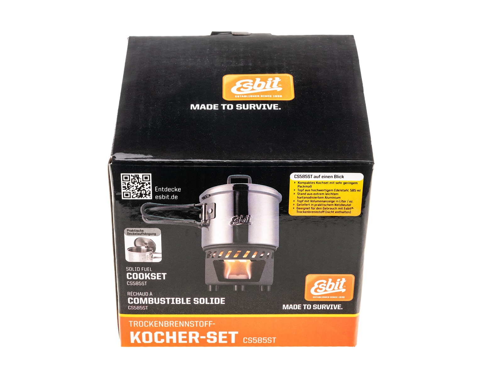 Esbit - Campingkocher mit Cookset Edelstahltopf 585 ml