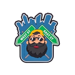 Helikon - Beardman Urban- Aufnäher - PVC - Blue