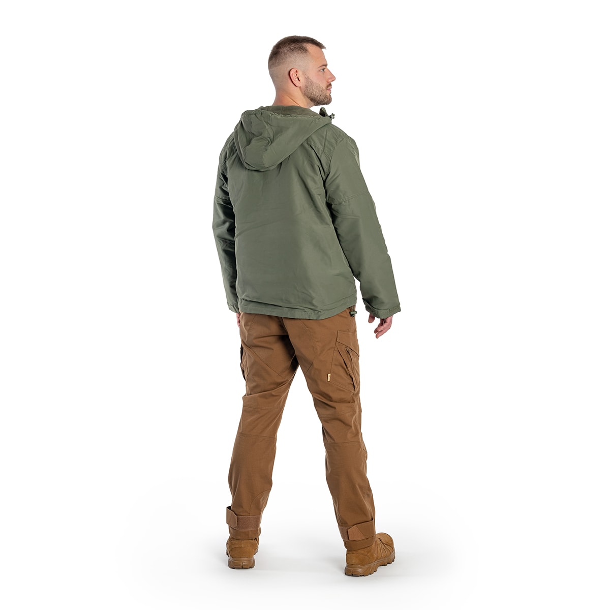 Brandit - Windbreaker Frontzip - Jacke mit Fleece-Innenseite - Olive