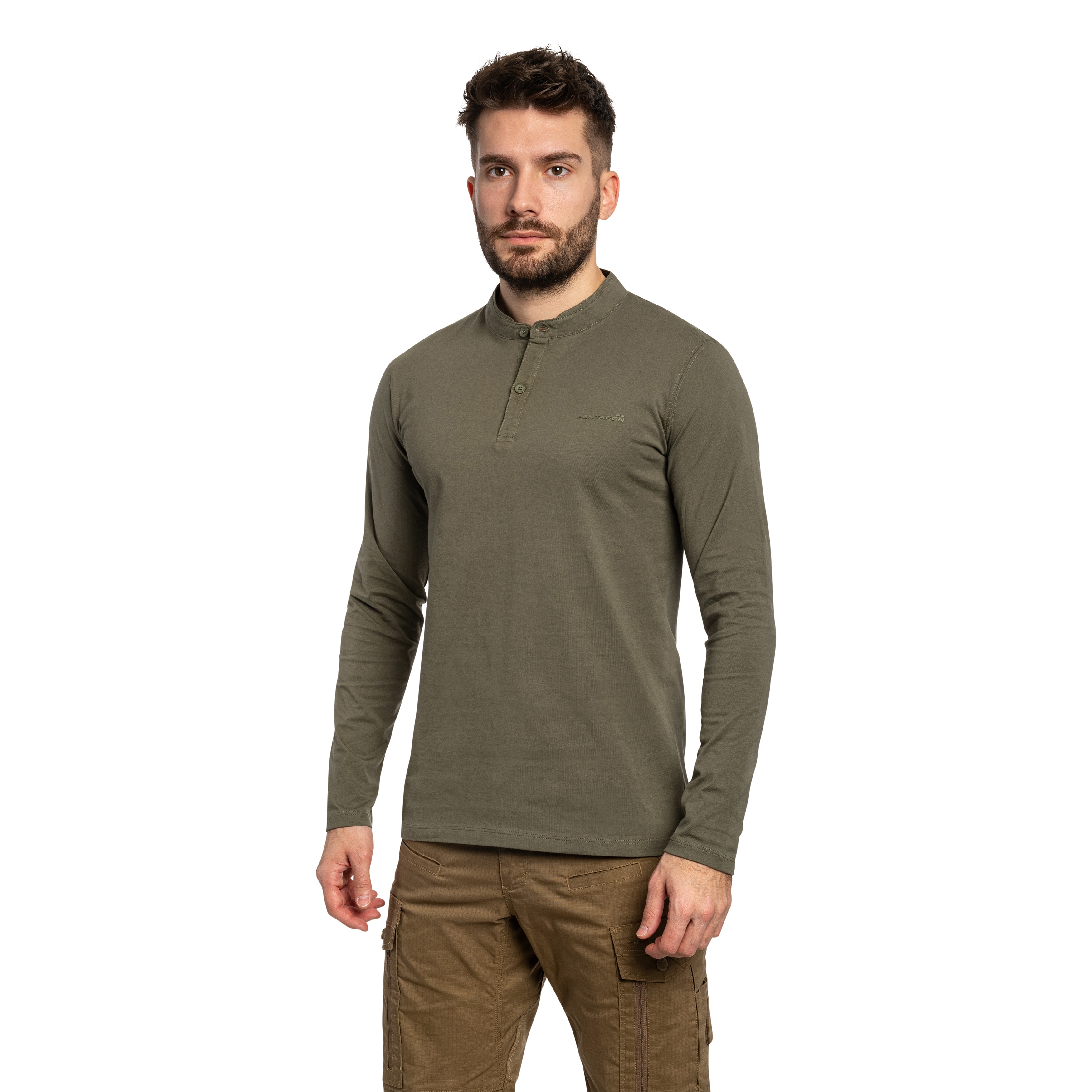 Pentagon - Romeo Henley 2.0 - Langarmshirt - Olive Green