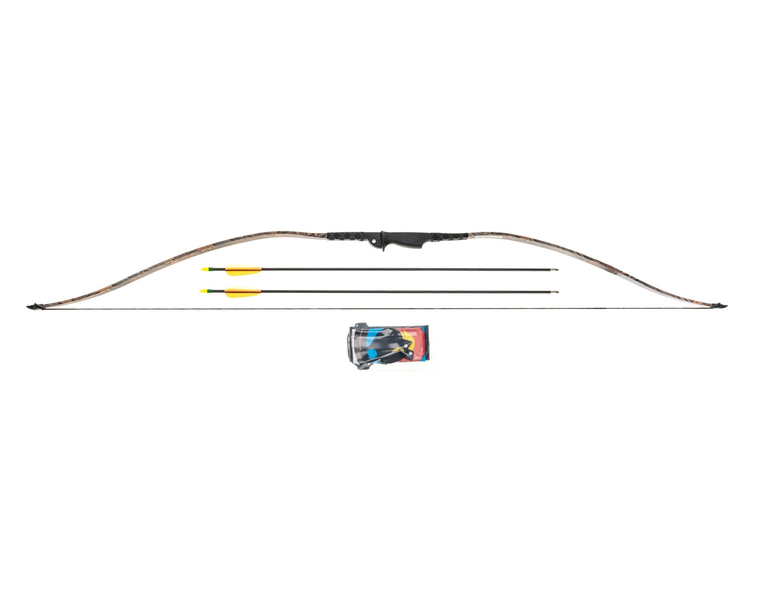 Poe Lang - Robin Hood longbow - klassicher Bogen - Set - Camo