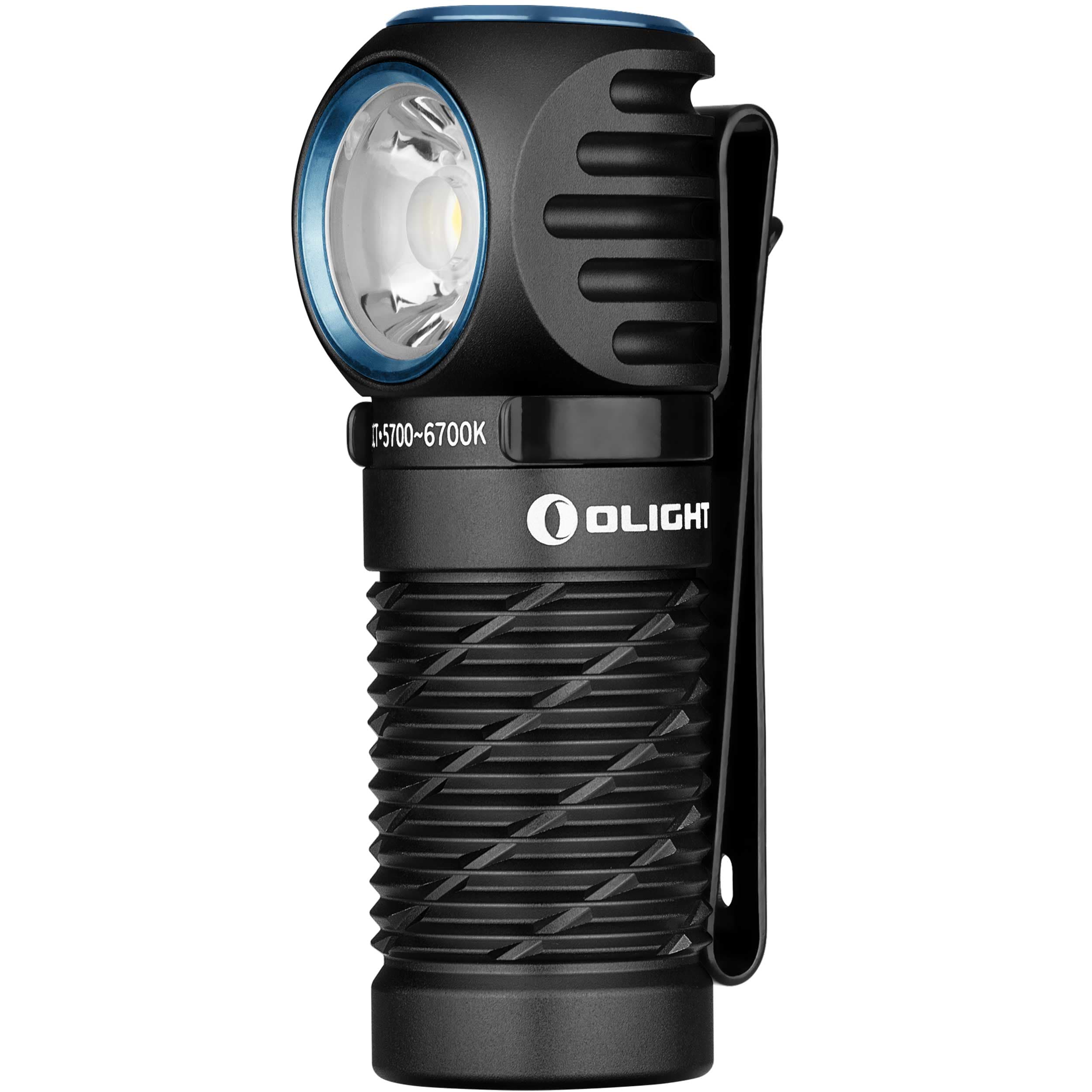 Olight - Perun 2 Mini - Kopf- und Winkeltaschenlampe mit Stirnband - Cool White - Black - 1100 Lumen