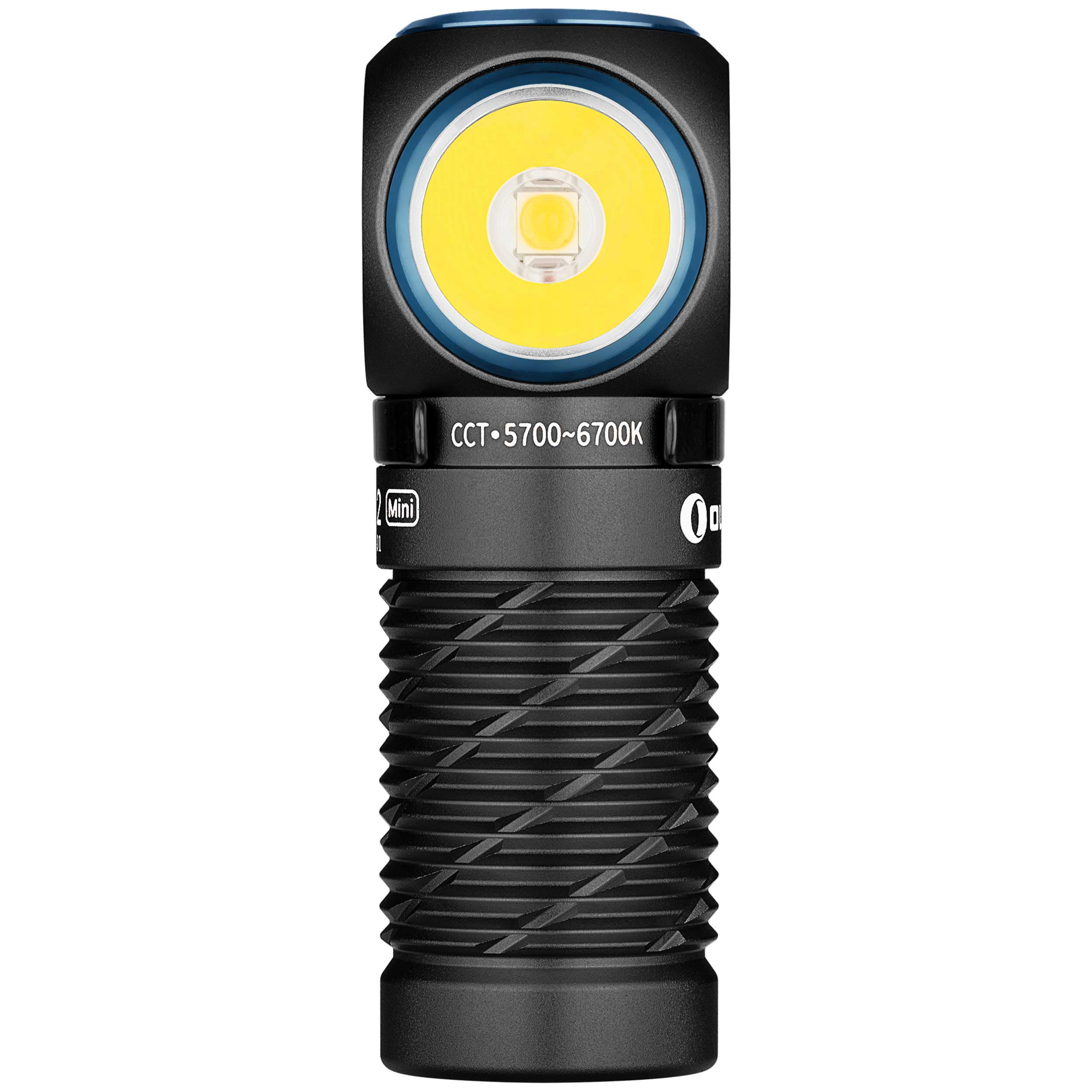 Olight - Perun 2 Mini - Kopf- und Winkeltaschenlampe mit Stirnband - Cool White - Black - 1100 Lumen