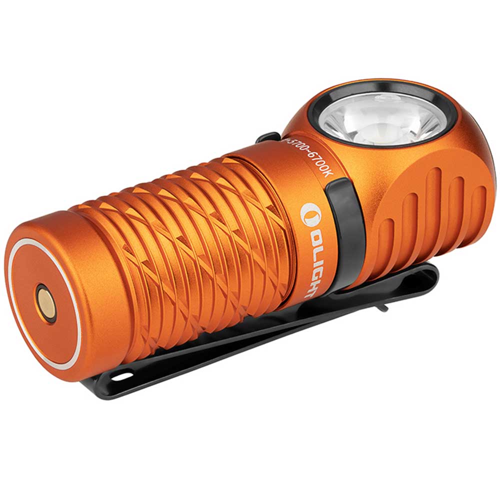 Olight - Perun 2 Mini Kit - Stirn- und Winkeltaschenlampe mit Stirnband  1100 Lumen - Orange