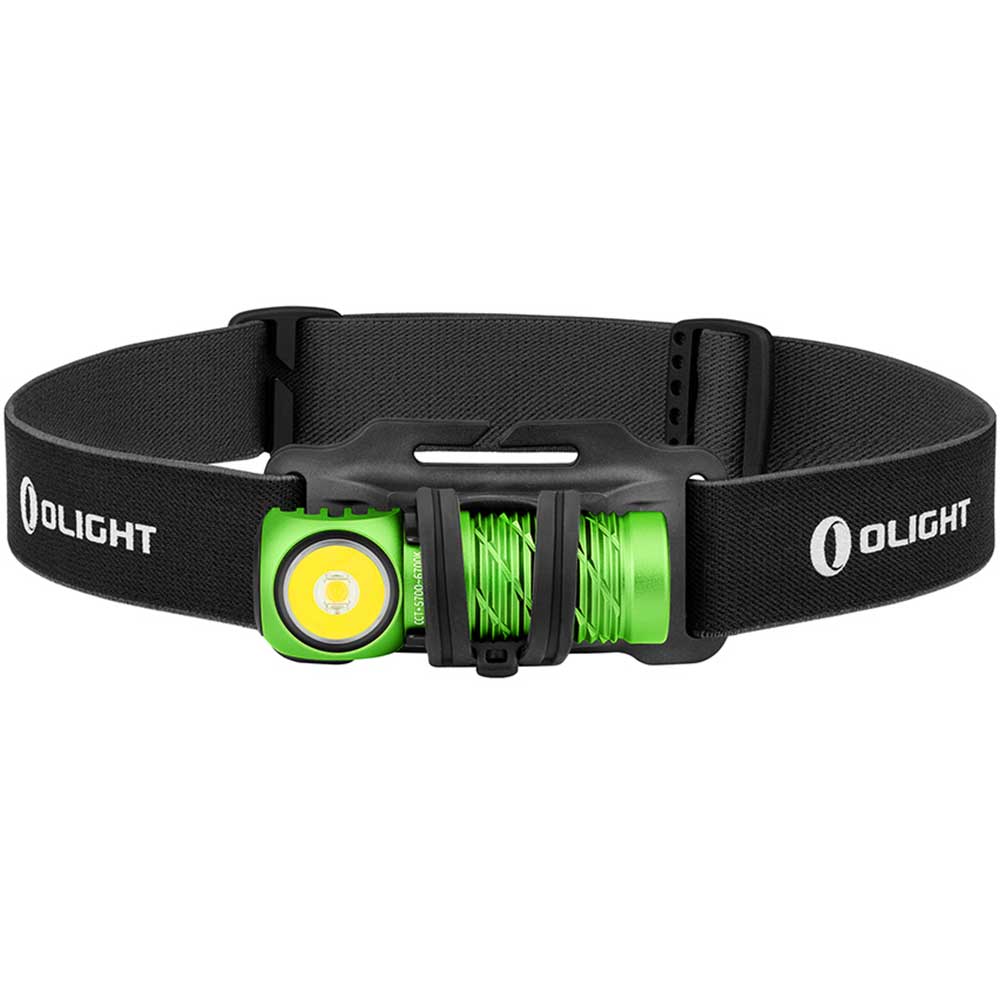 Olight - Perun 2 Mini Kit - Stirn- und Winkeltaschenlampe mit Stirnband 1100 Lumen - Lime Green