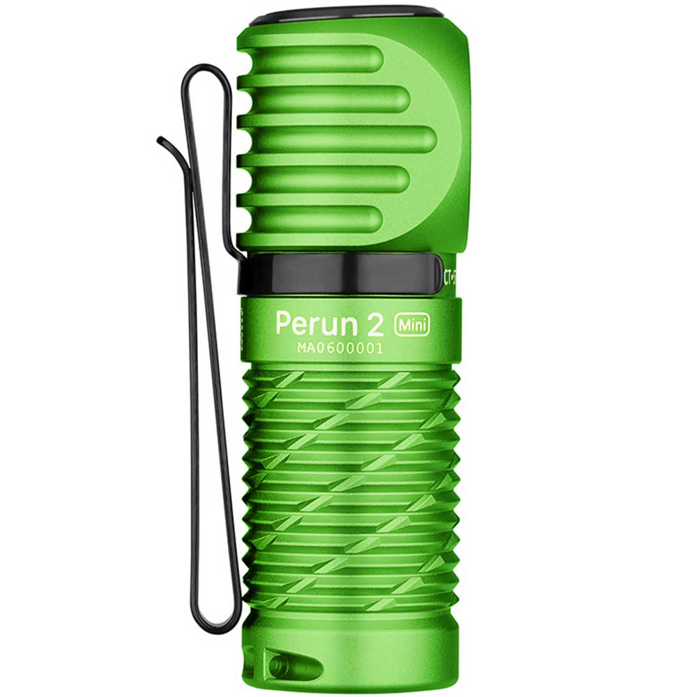 Olight - Perun 2 Mini Kit - Stirn- und Winkeltaschenlampe mit Stirnband 1100 Lumen - Lime Green