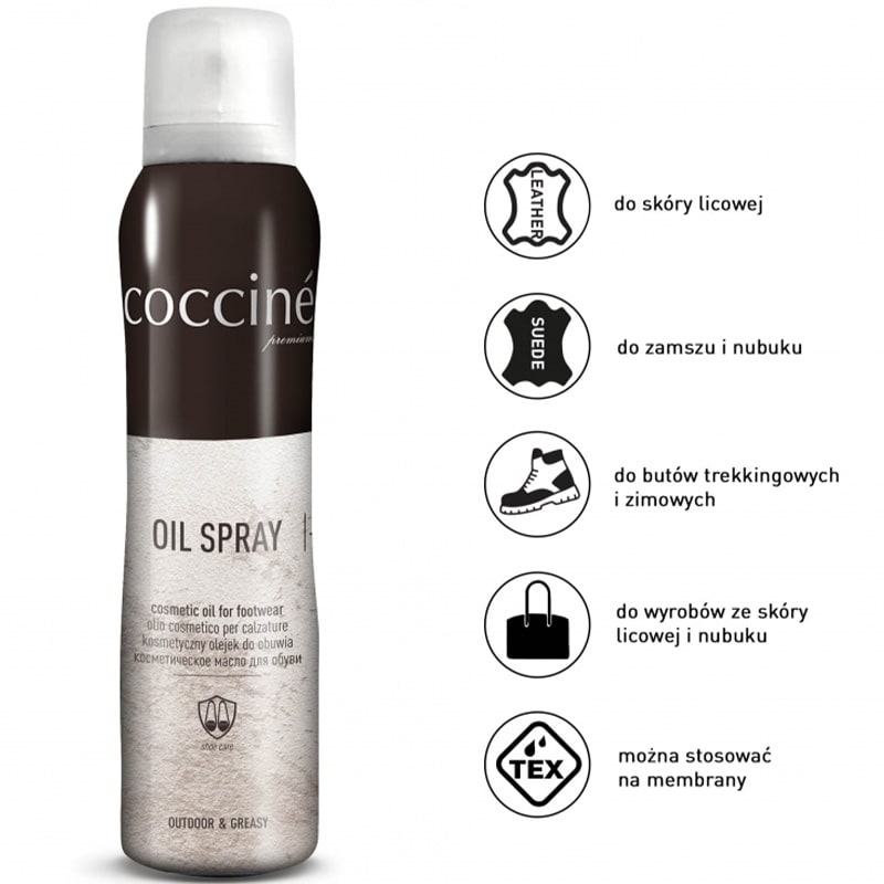 Coccine - Fettspray für Glattleder, Wildleder und Nubuk - 150 ml - Farblos