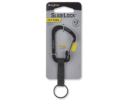 Nite Ize - SlideLock Key Ring #3 - Karabinerhaken schwarz