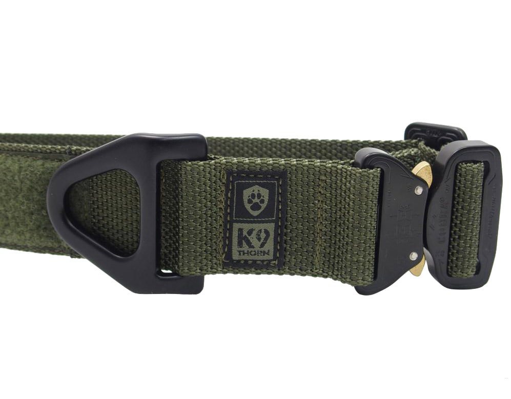 K9 Thorn Cobra Alpha - Taktisches Hundehalsband olive - mittelgroßer Hund